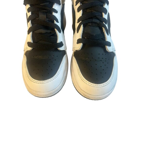Nike Air Jordan 1 MID Shoes GS Sz 5Y WMNS Sz 6.5 White/Gold/Black 554725-190 - Picture 16 of 16